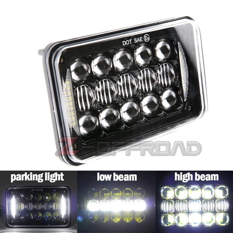 Квадратный черный 4x6 дюймов LED 5D H4 Проектор грузовик фары 6x4 &quotLED DRL для FREIGHTLINER FLD| |