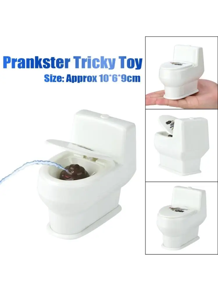 

Mini Funny Spray Water Toilet Closestool Joke Novelty Gag Toys For Children Prank Whole Toy Desktop Decoration