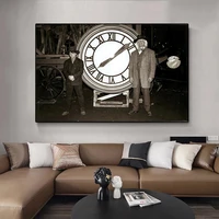 classic movie back to the future poster and print wall art picture black and white canvas painting for living room home decor