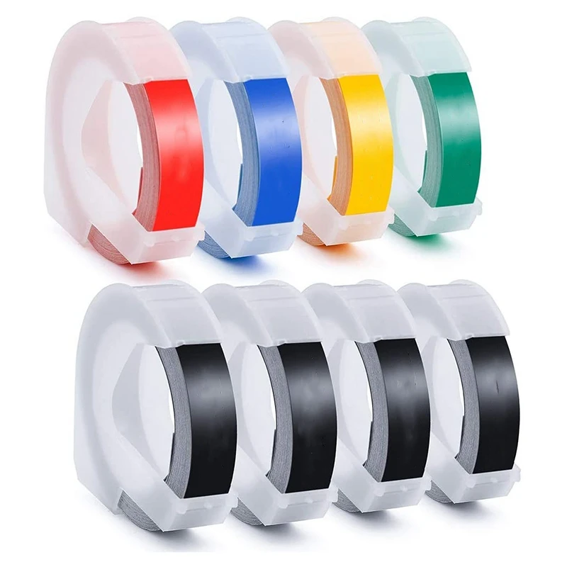 Совместимый лейбл Лента Замена для DYMO 3D пластиковая лента с тиснением 9 мм белый