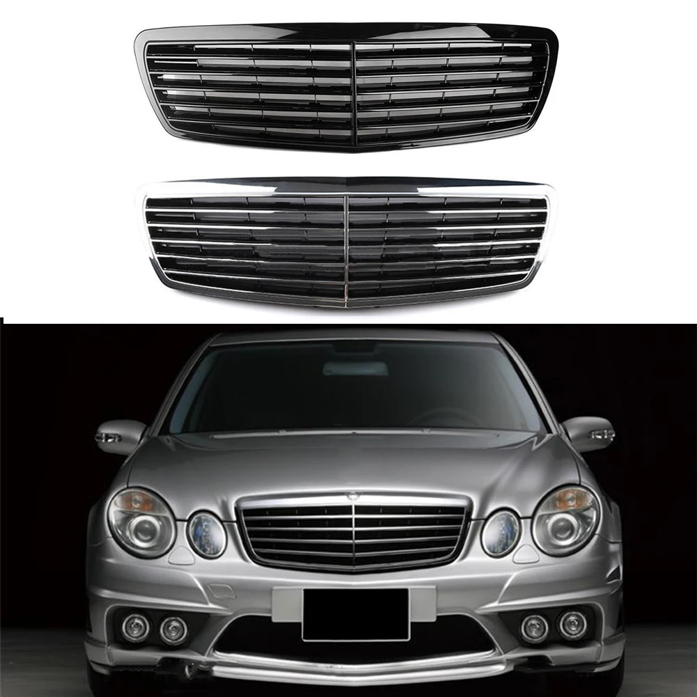 Передняя решетка решетки для Mercedes Benz E Class W211 E200 E240 E280 E320 2003 2004 2005 2006 черный