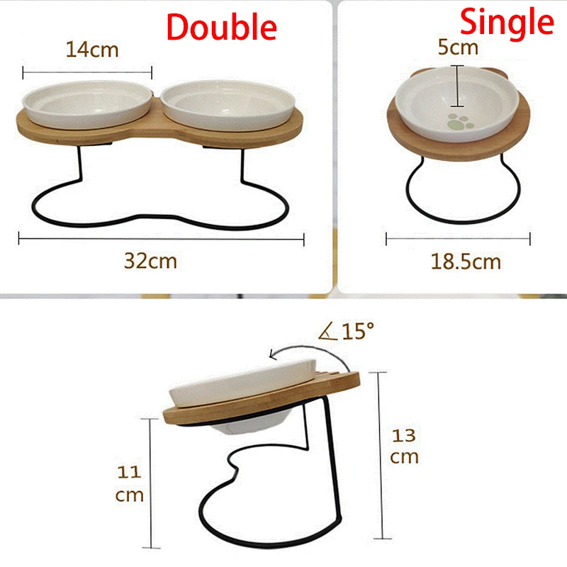 

Fashion High-end Pet Bowl Various Cartoon Patterns Stainless Steel Shelf Ceramic Bowl Feeding and Drinking Bowls for Dog and Cat
