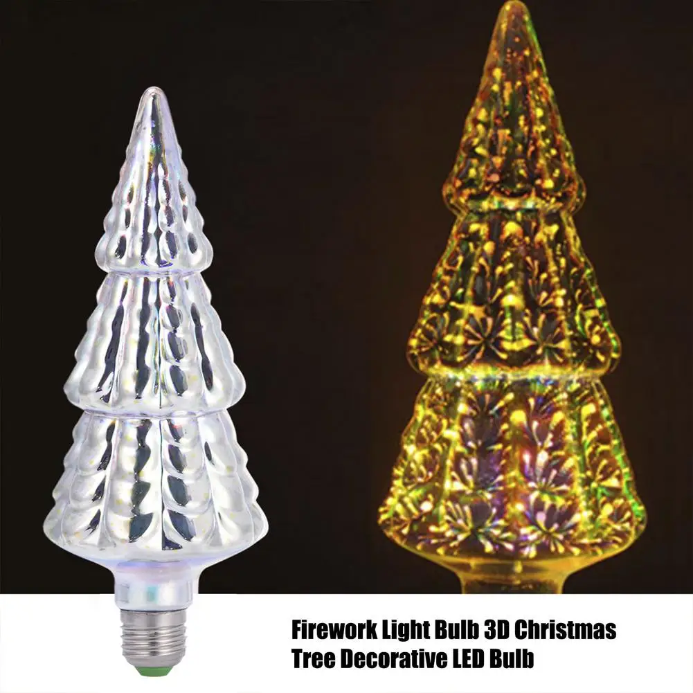 

3D Decoration LED Bulb E27 6W 85-265V Vintage Edison Light Bulb Star Firework Lamp Holiday Night Light Novelty Christmas Tree
