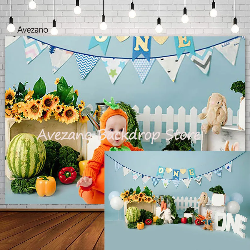 

Фон для фотосъемки новорожденных с изображением моркови кролика подсолнухов цветов