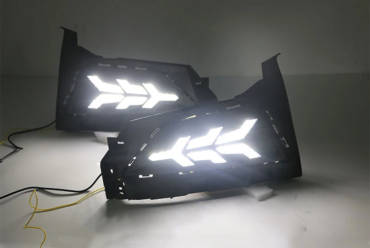 EOsuns led drl дневные ходовые огни для Volkswagen polo с динамическим движущимся желтым поворотным сигналом и синим ночным светом