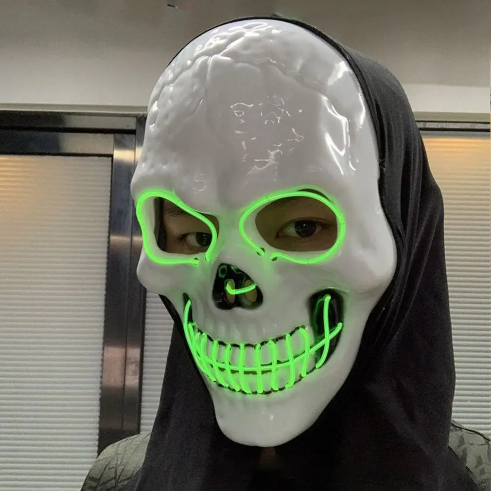Холодсветильник Led маска для уличного танца Рождество Хэллоуин светящаяся