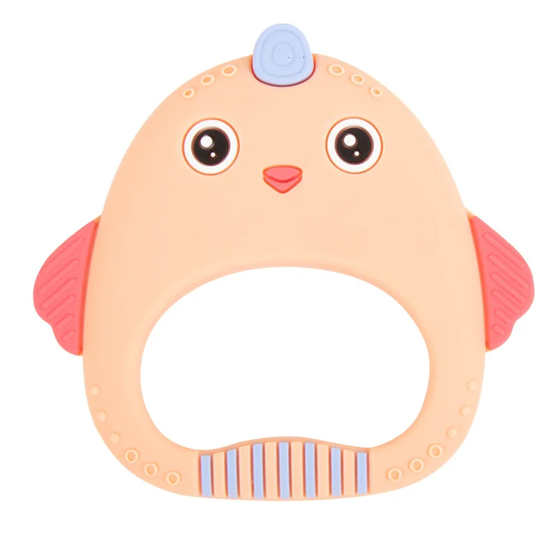 

1pc Baby Products Baby Teether Toys Cartoon Animal Penguin Baby Silicone Teether Pendant Necklace Accessories Teething Toys