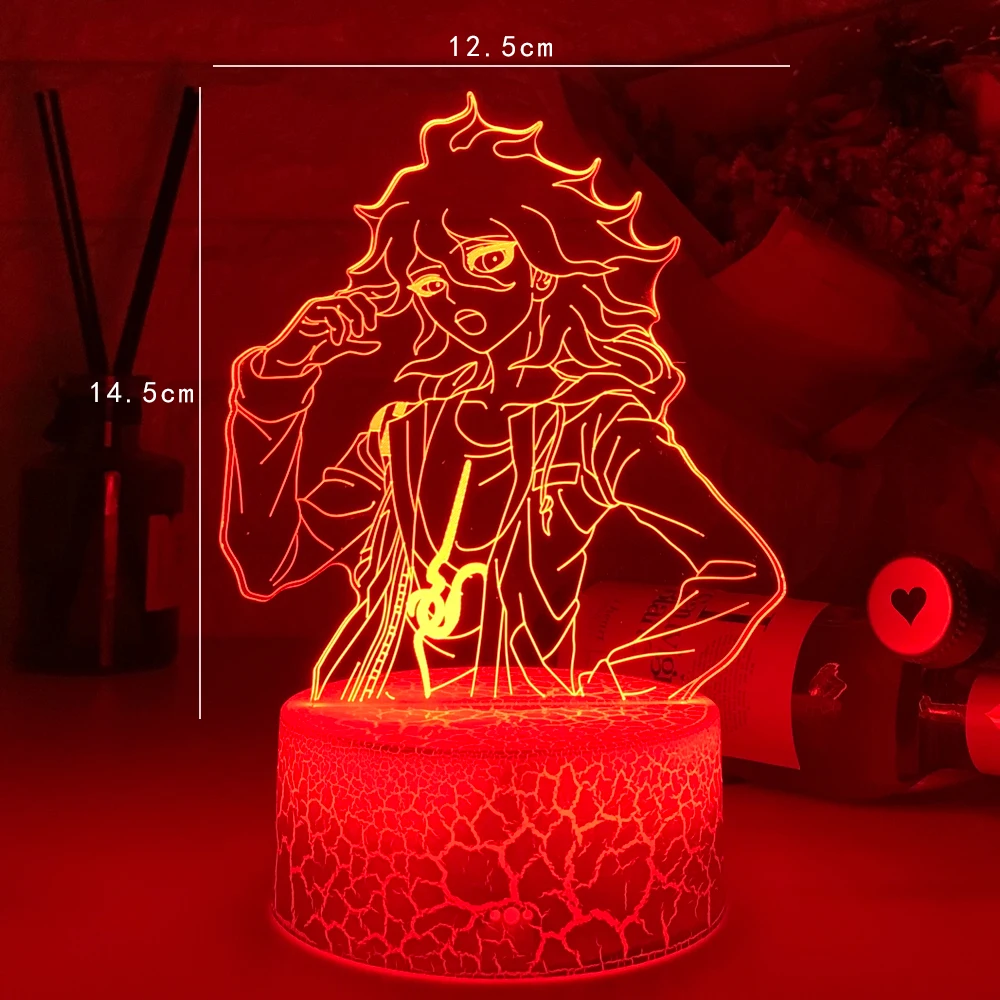 

3d Led Lamp Anime Figure Danganronpa Nagito Komaeda for Kids Bedroom Decoration Night Light Birthday Gift Room Decor Desk Lamps