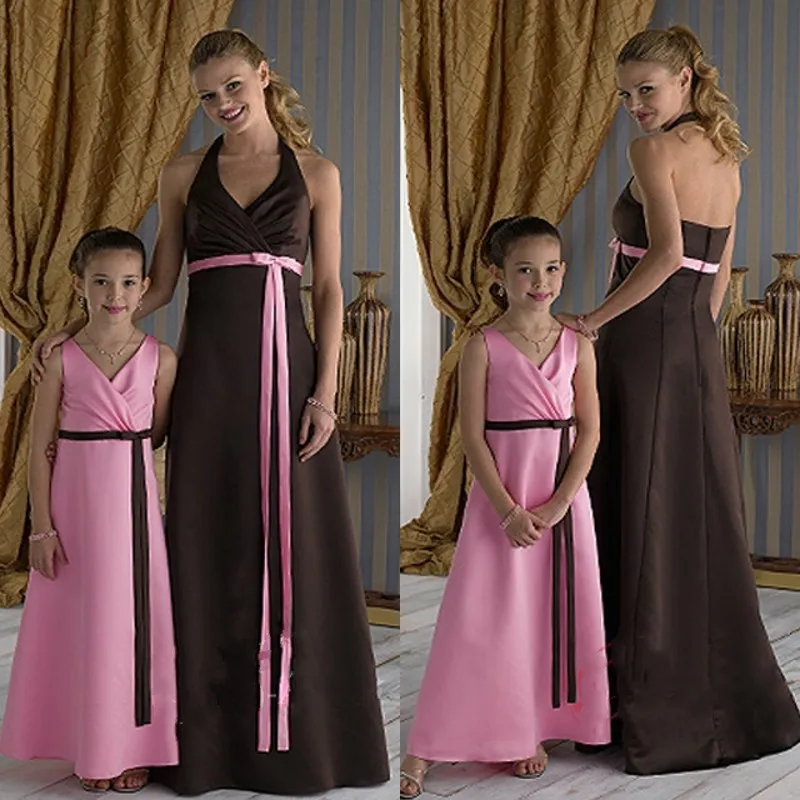 

Женское длинное платье подружки невесты, простое официальное платье-трапеция с перекрестным поясом и V-образным вырезом, индивидуальный ди...