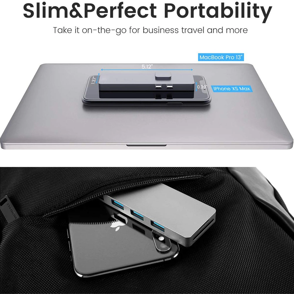 Док станция с адаптером для концентратора USB Type C MacBook Pro Air 2019 2018 2017 2016 13 &quot15&quot 16 &quot