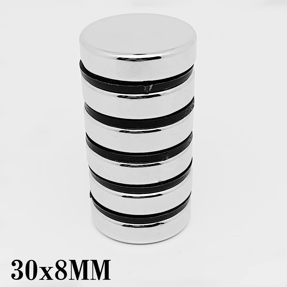 1/2/5/10 шт. 30x8 большой круглый поисковый Магнит 30 мм X 8 редкоземельный неодимовый