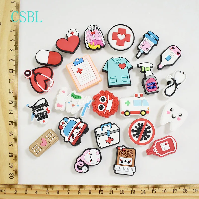 Мультяшное медицинское украшение для обуви VC гибкая клейкая Пряжка Eva сандалии