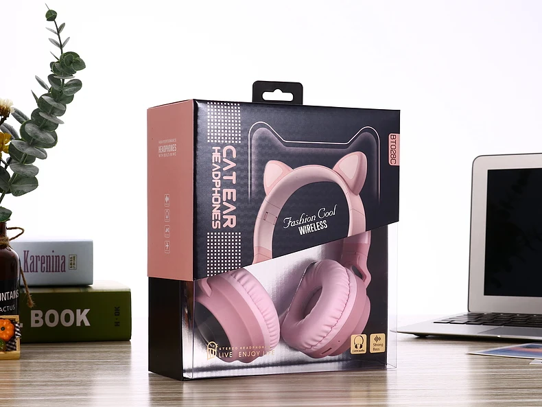 Teamyo Bluetooth 5,0 стерео кошачьи наушники детские наушники мигающий светящийся наушник с микрофоном