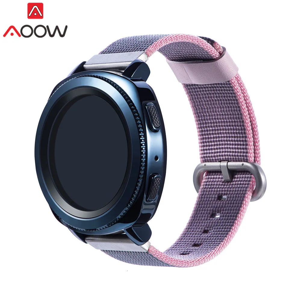 18 мм 20 мм 22 мм тканый нейлоновый ремешок для часов для samsung Galaxy Watch Active 42 мм 46 мм huawei GT Magic Huami Amazfit браслет ремешок