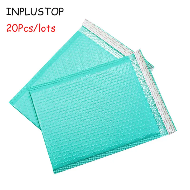 

INPLUSTOP Poly Envelope Foam Mailing Bubble Bags Light Blue Thicken Express Organizer Courier Pouch Shockproof PE Clothes Bag