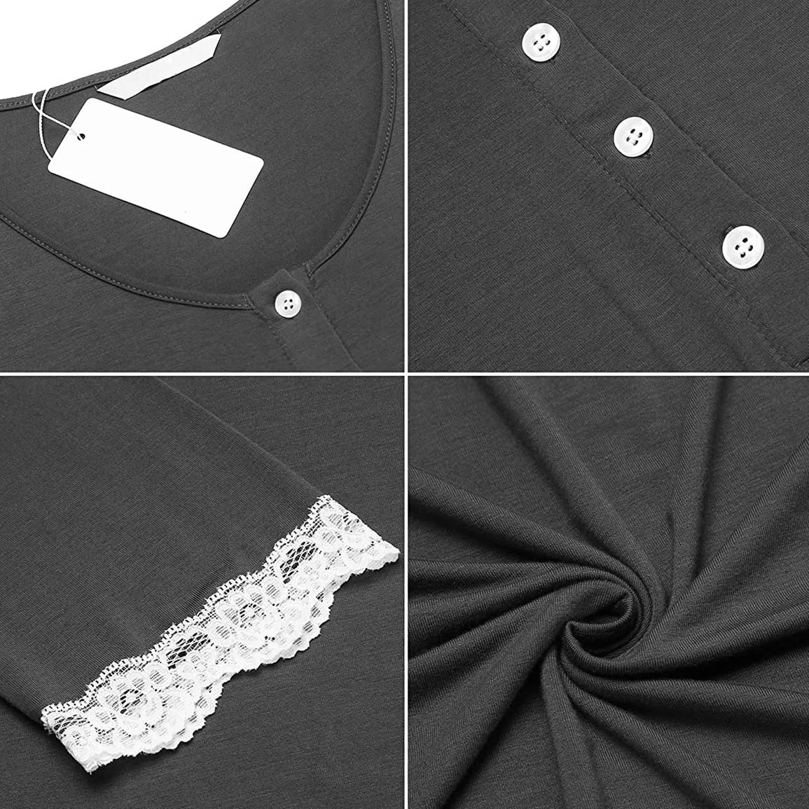 

Pregnant Women Clothes Pajamas Fashion Solid Buttons Pregnancy Clothing Short Sleeve Breast-Feeding Nursing Maternity Nightdress