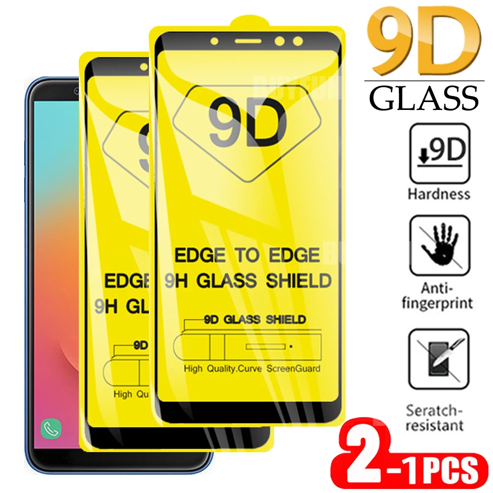 1 2 шт. 9D закаленное стекло для Samsung J8 2018 J6 J4 стеклянная Защитная пленка Samsun plus J5 Prime
