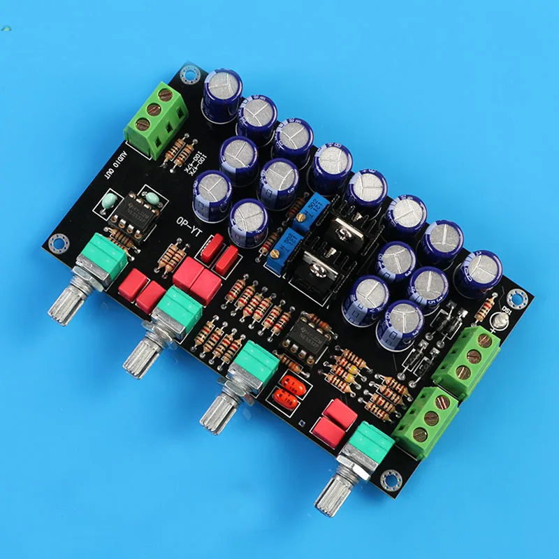 

HIFI Preamlifier tone board OPA2604 AD827 NE5532 Hifi Amplifier Preamp W/ Adjustment Volume Control LM337 LM317 regulator