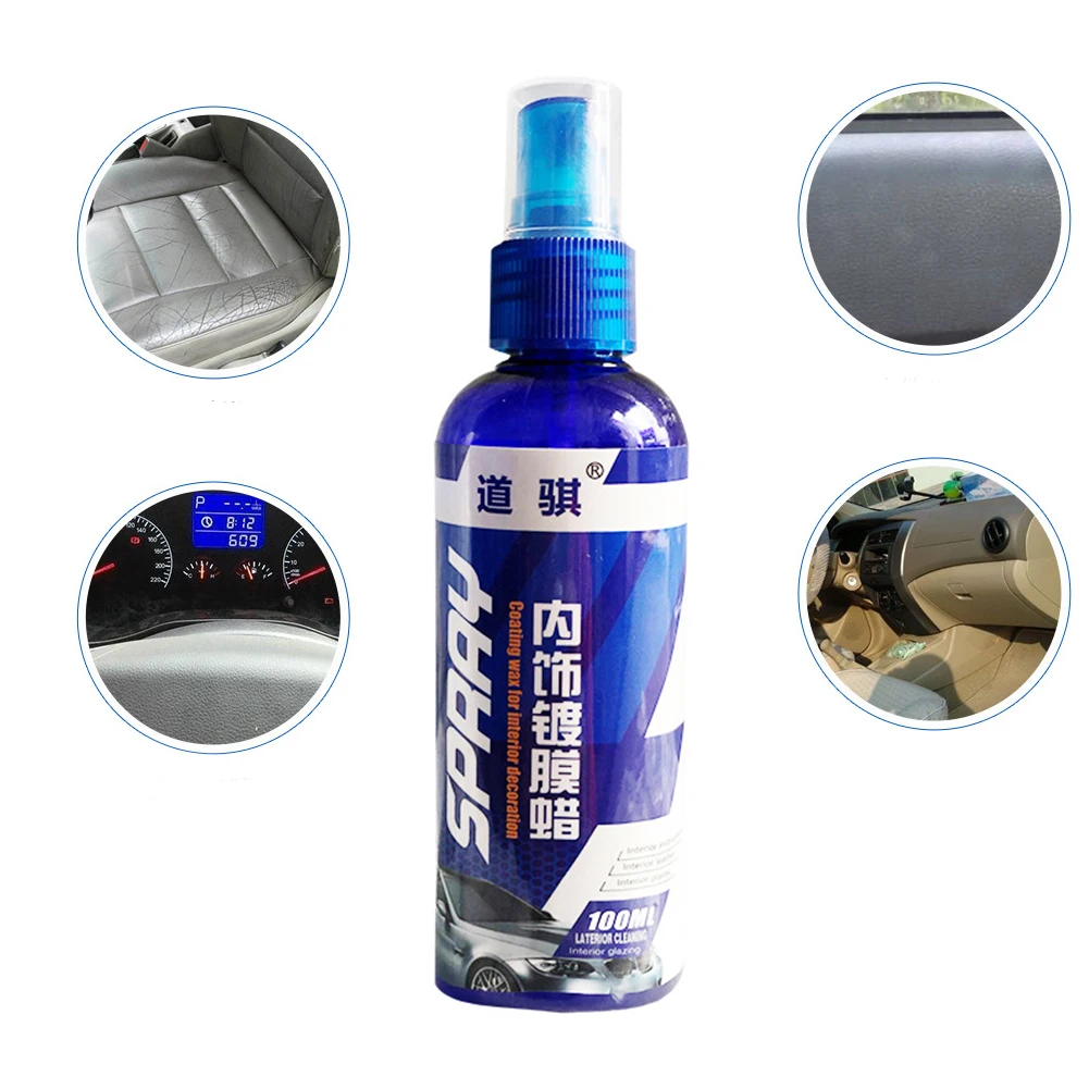 

Home 100ml Door Panel Car Interior Liquid Ceramic Portable Auto Coating Refurbishment Decoration Glass Polish Spray