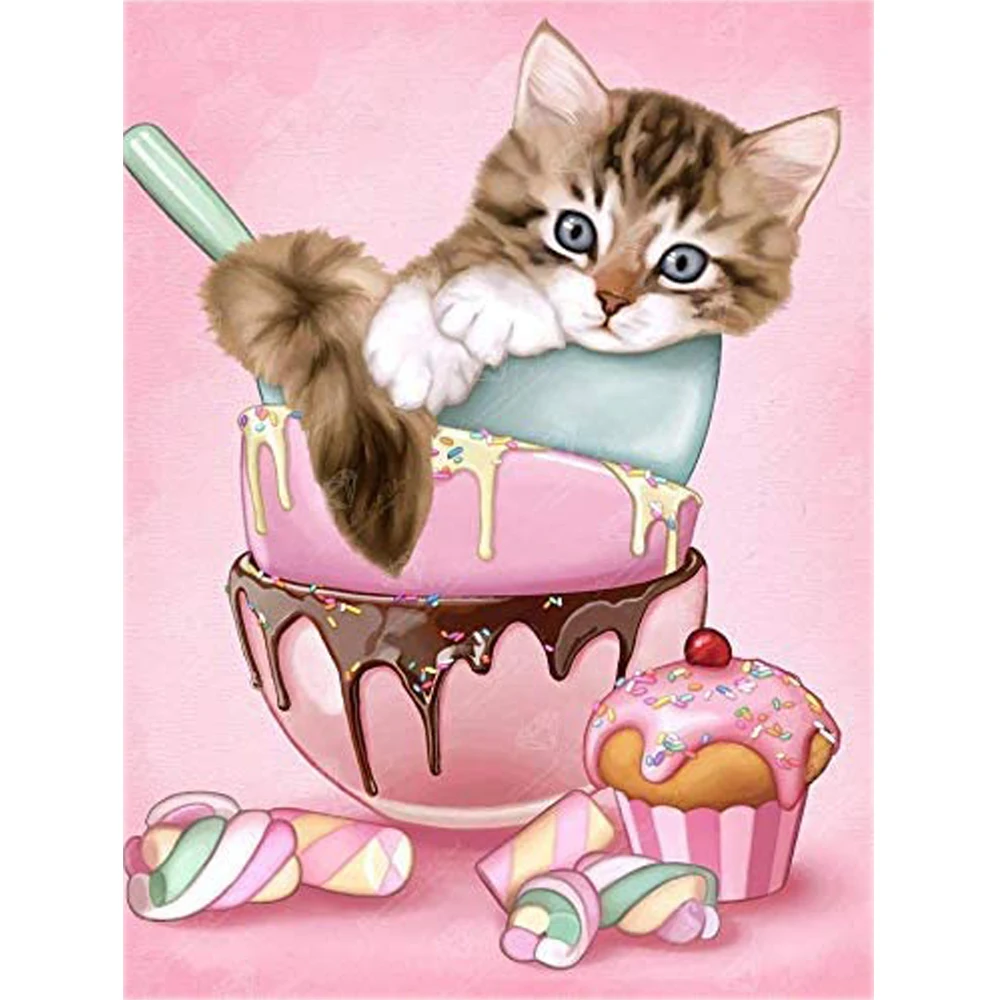 Набор для вышивки крестиком 11CT с изображением милого кота