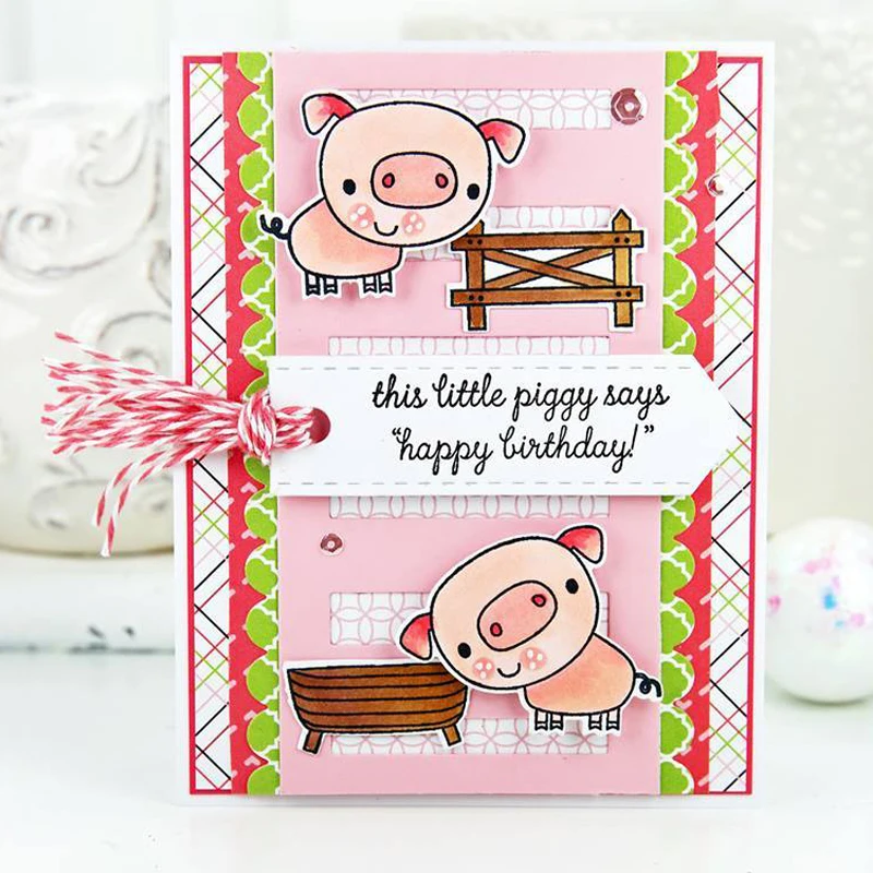 Микс милых животных охотничьи зимние снежные буквы Счастливого Рождества