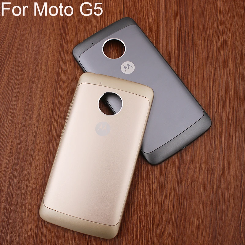 Высококачественная задняя крышка корпуса для Motorola Moto G5 с логотипом и боковыми