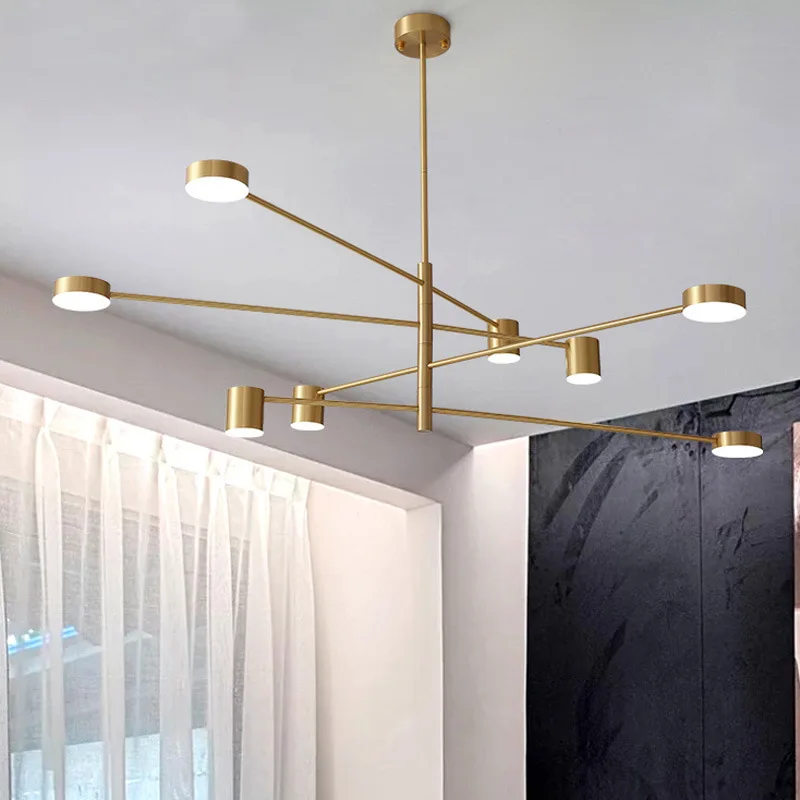 

Nordic Copper Chandelier Restaurant Living Room Bar Bedroom Hotel Lamp Hanging Pendant Lamp