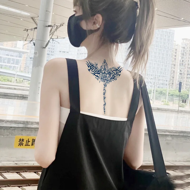 Полуперманентные водостойкие Временные татуировки сексуальные цветы боди-арт