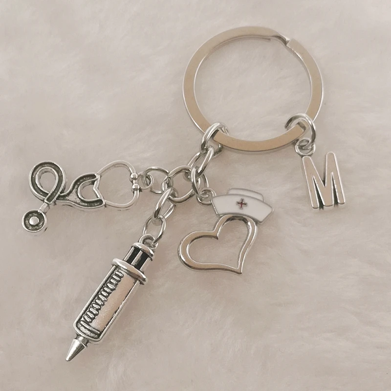 Брелок-брелок для медсестры модный креативный брелок-кольцо ключей с надписью A-Z