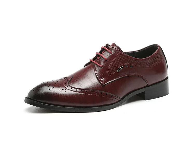 Мужские деловые туфли броги повседневные из высококачественной кожи Роскошные