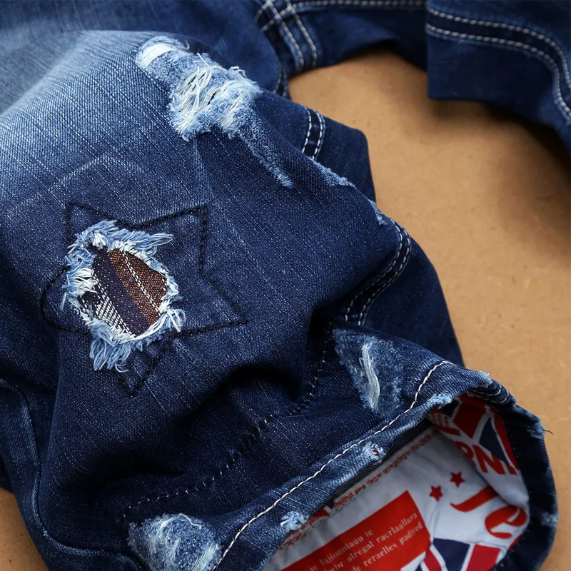

men's pants with holes Summer fashion brand jeans
