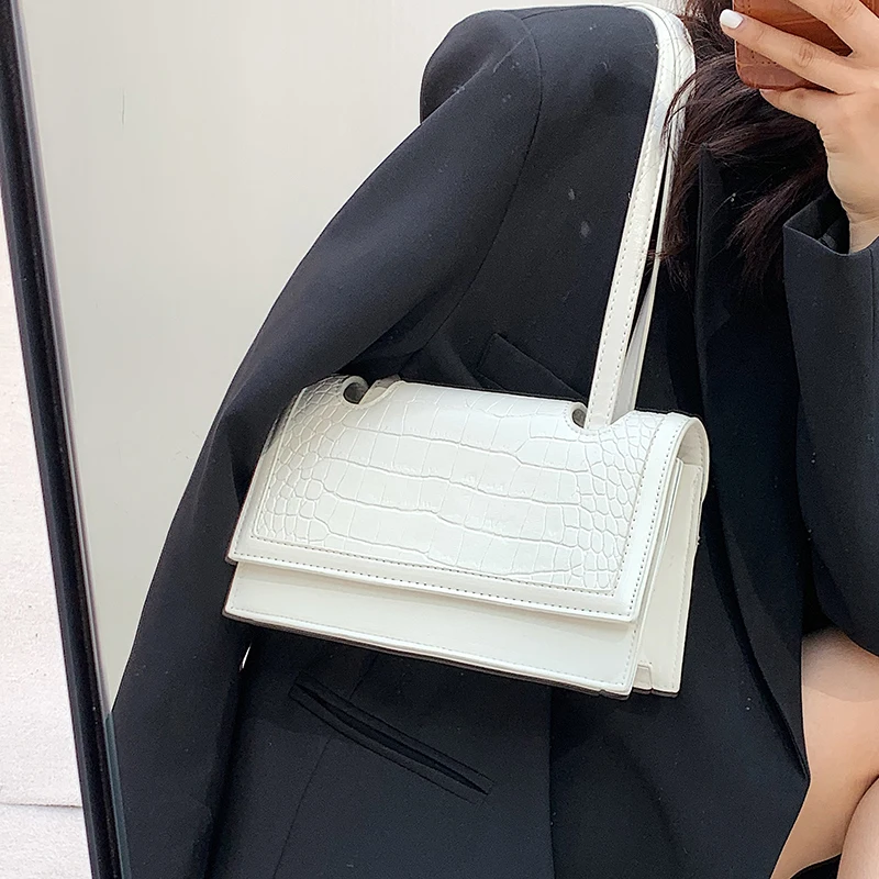 

Underarm Bags For Women 2021 Summer Stone Pattern small Pu Leather Shoulder Trend Branded Ladies Fashion Handbag bolsa feminina