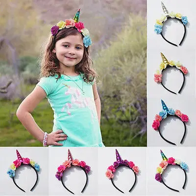 Головная повязка с головой единорога для вечерние взрослых и детей головная