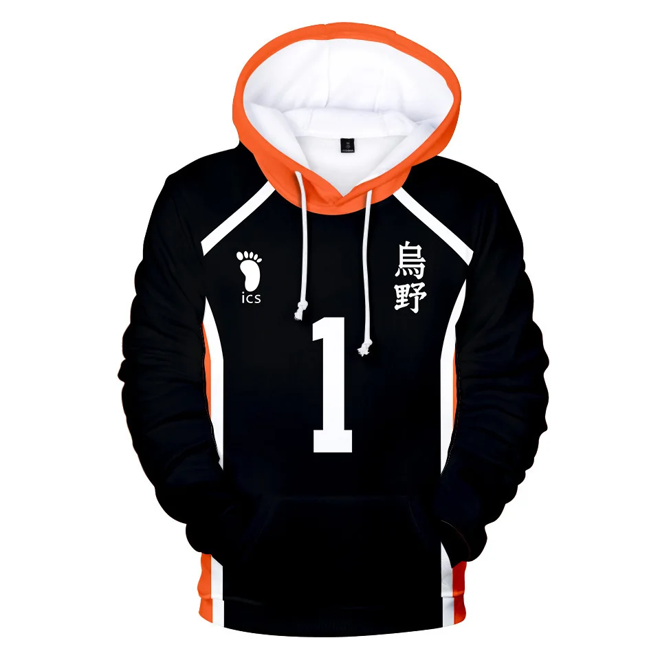 

Anime Haikyuu Karasuno Cosplay Costume 3D Print Oversized Hoodie Mens Hoodies Sweatshirts Streetwear Kpop Male Outwear 2020 Full
