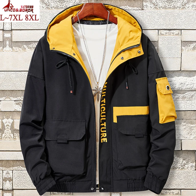 

Plus size 7XL 8XL streetwear Japanese Hip Hop MA1 Pilot Bomber Jacket men Harajuku Multi-pocket waterproof Jackets male Coat