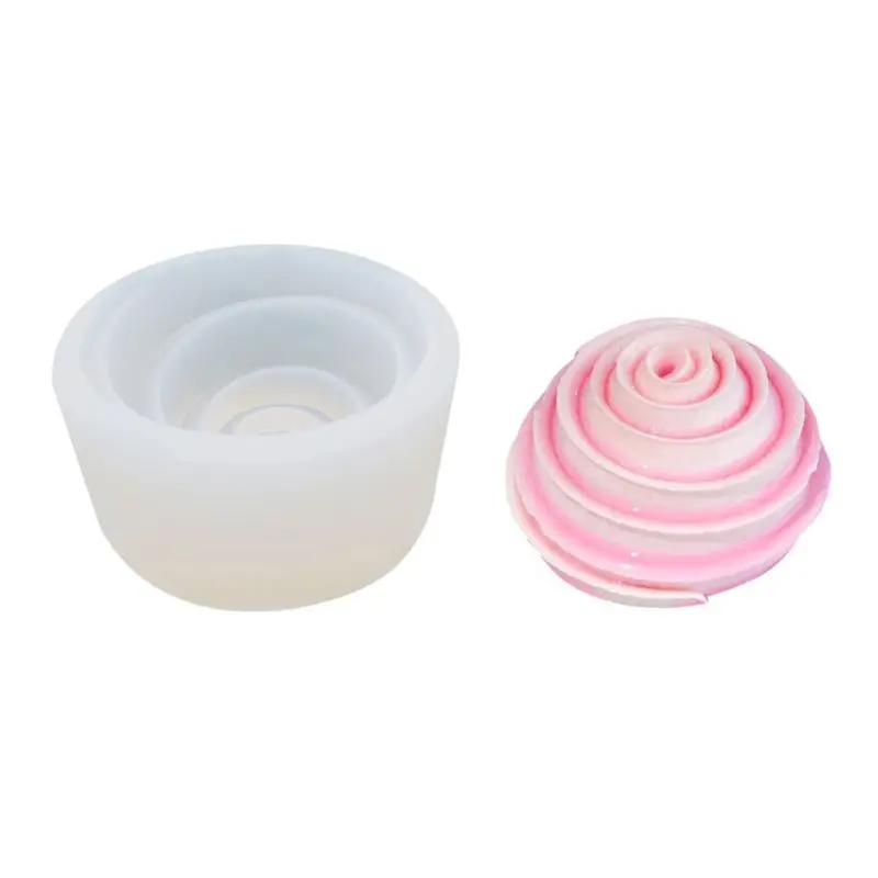Силиконовые муссы формы для торта 3D Роза спиральная форма Мороженое Шоколадное