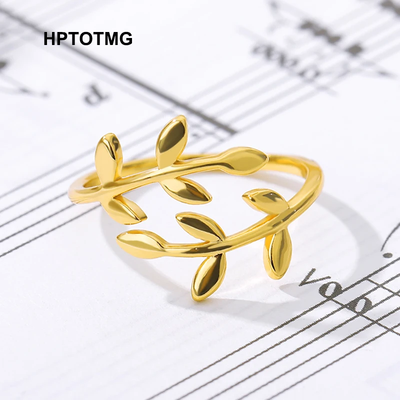 Регулируемое кольцо элегантные кольца в виде оливковой ветки для женщин значок