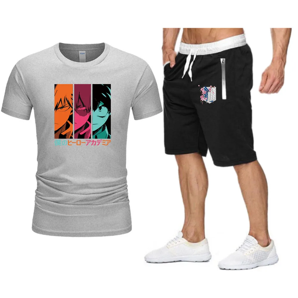 

Футболка мужская оверсайз с принтом Hunter X Hunter, уличная одежда с принтом аниме, пляжные шорты, костюм, лето 2021