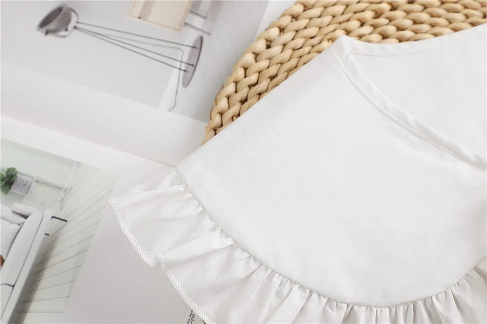 Linbaiway белый хлопок Ложные воротнички для женское платье Без застежки Съемный