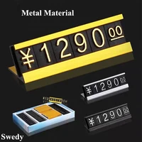 10 sets adjustable removable mini cube dollar price tag display number letter pricing label stand block kit for shop counter