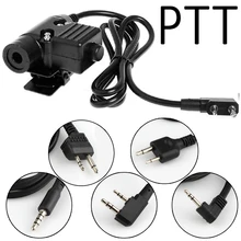 Tactical U94 PPT Headset Accessory Motorola Midland Phone ICOM Kenwood/Baofeng Plug Interphone Walkie Talkit Push To Talk Device