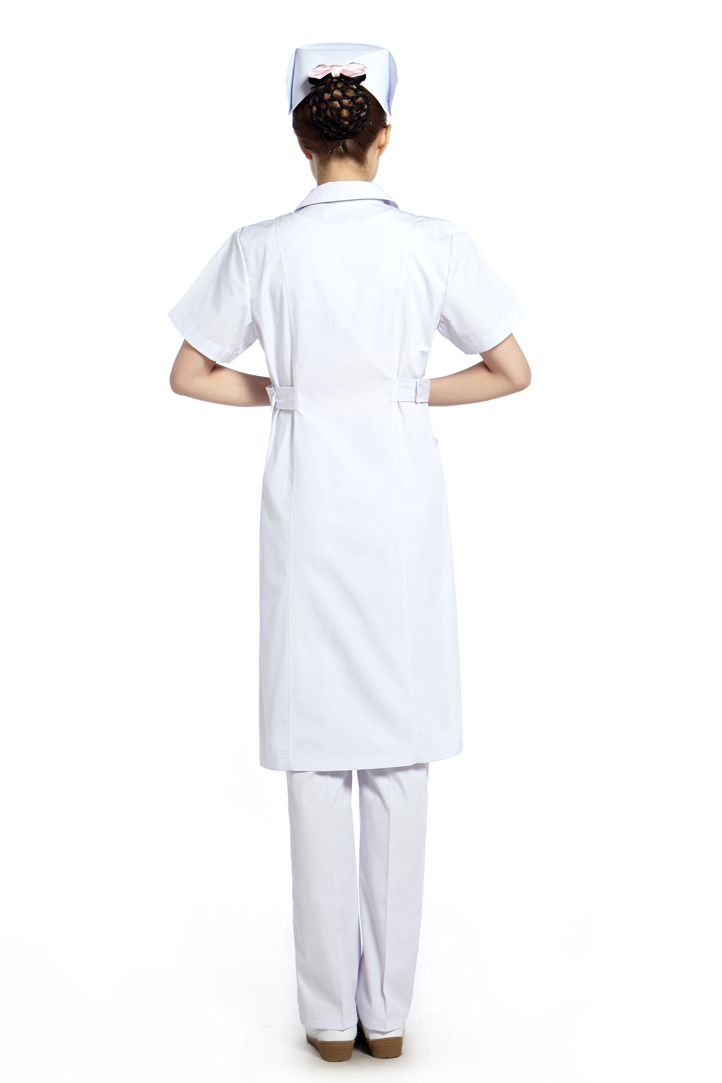 Белая лабораторная куртка для женщин с коротким рукавом униформа медсестер