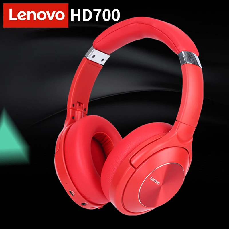 

Original Lenovo HD700 ANC Bluetooth Headphones Over Headset Subwoofer Sport Running Headset Unisex Noise Reduction Video Call