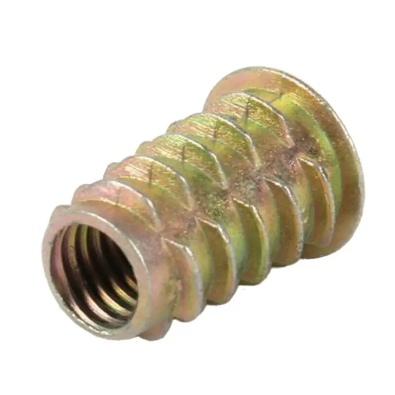 100pcs Zinc Alloy Furniture Hex Socket Screw Inserts M4 M5 M6 M8 M10 Threaded Drive Tool Kit Wood Nuts |