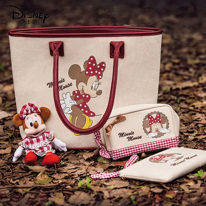Роскошная Холщовая Сумка Disney с Минни дизайнерская дамская сумочка на плечо