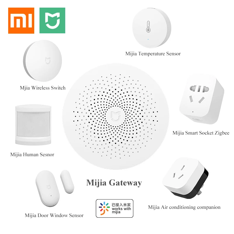 Набор для умного дома Xiaomi Mi Gateway Hub V3 Mijia Zigbee сенсор окон и дверей датчик движения