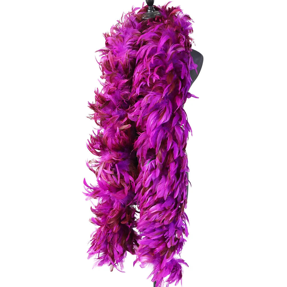 

200 Grams Natural Rooster Feather Boa Width 20cm Wedding Party Dresses Clothing Shawl Decorations feathers for Crafts Wholesale