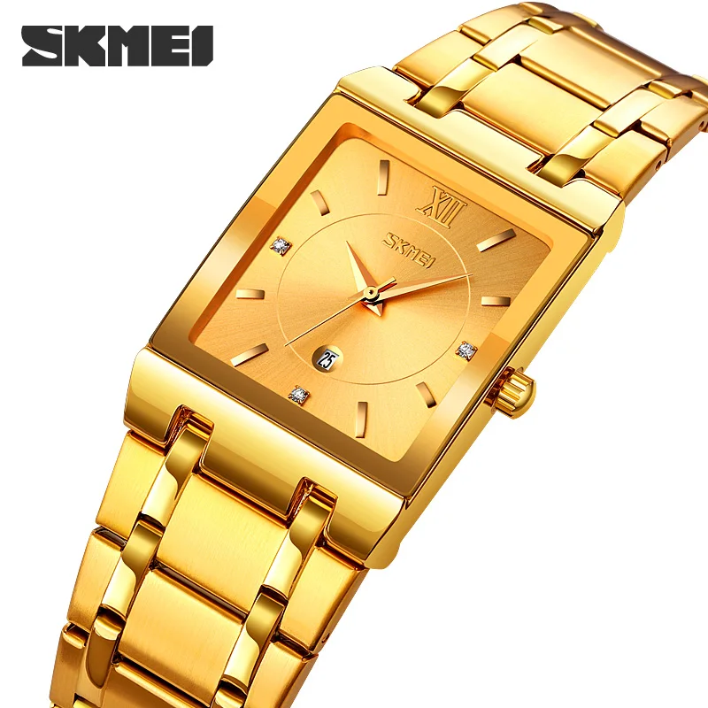 

Fashion Men's Watch Luxury Steel Quartz Watches Top Brand SKMEI Watch Men Calendar Display Simple Dial Quartz Wristwatch Hour