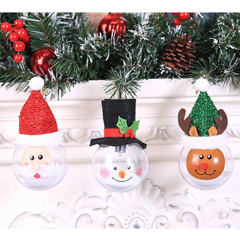 1 pieza de adornos navide&ntilde;os para el hogar, adornos para &aacute;rbol de Navidad, decoraci&oacute;n navide&ntilde;a de A&ntilde;o Nuevo, colgantes para el hogar, bola artesanal-0