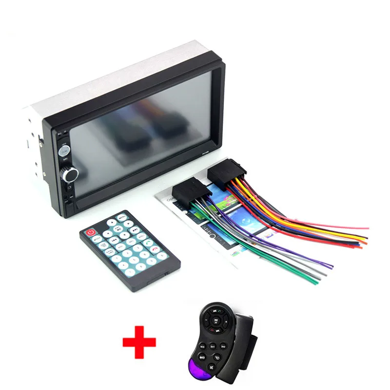 with RC 2 din автомагнитола Bluetooth аудио мультимедийный плеер " цифровой дисплей MP5 USB SD FM 2din Стерео Авторадио резервный монитор - Цвет: with RC